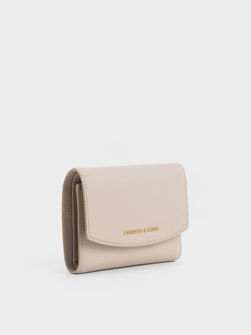 Briony Curved Flap Wallet, Oat, hi-res