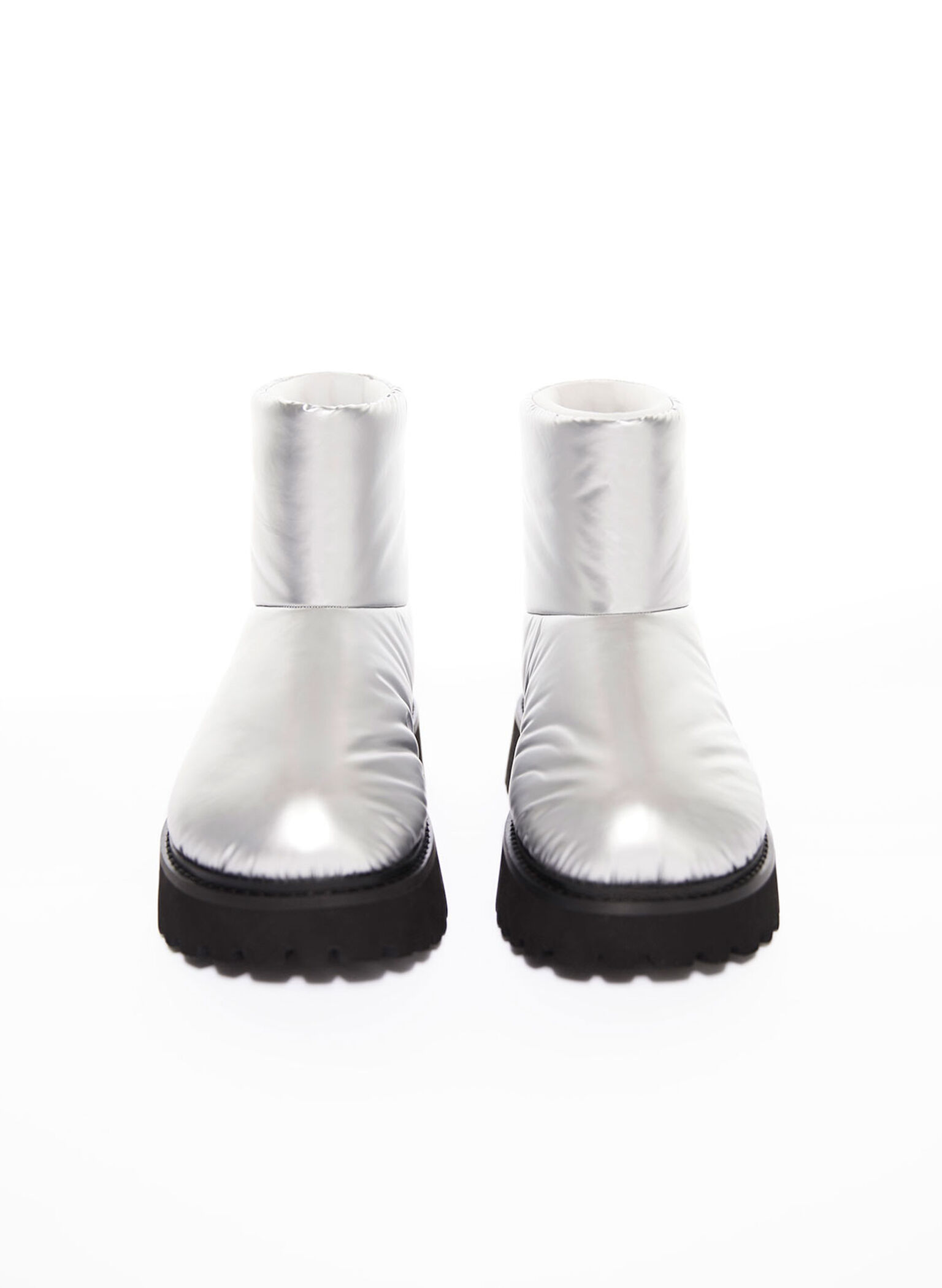 Romilly Puffy Ankle Boots, Silver, hi-res