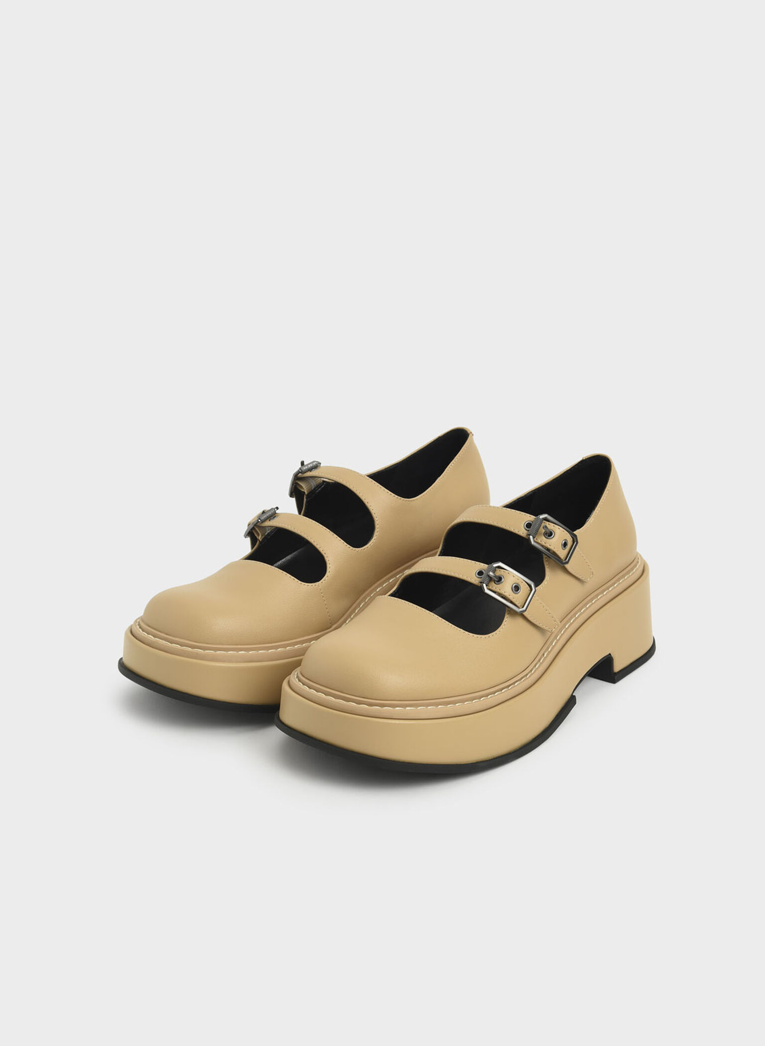 Frankie Platform Mary Janes​, Sand, hi-res
