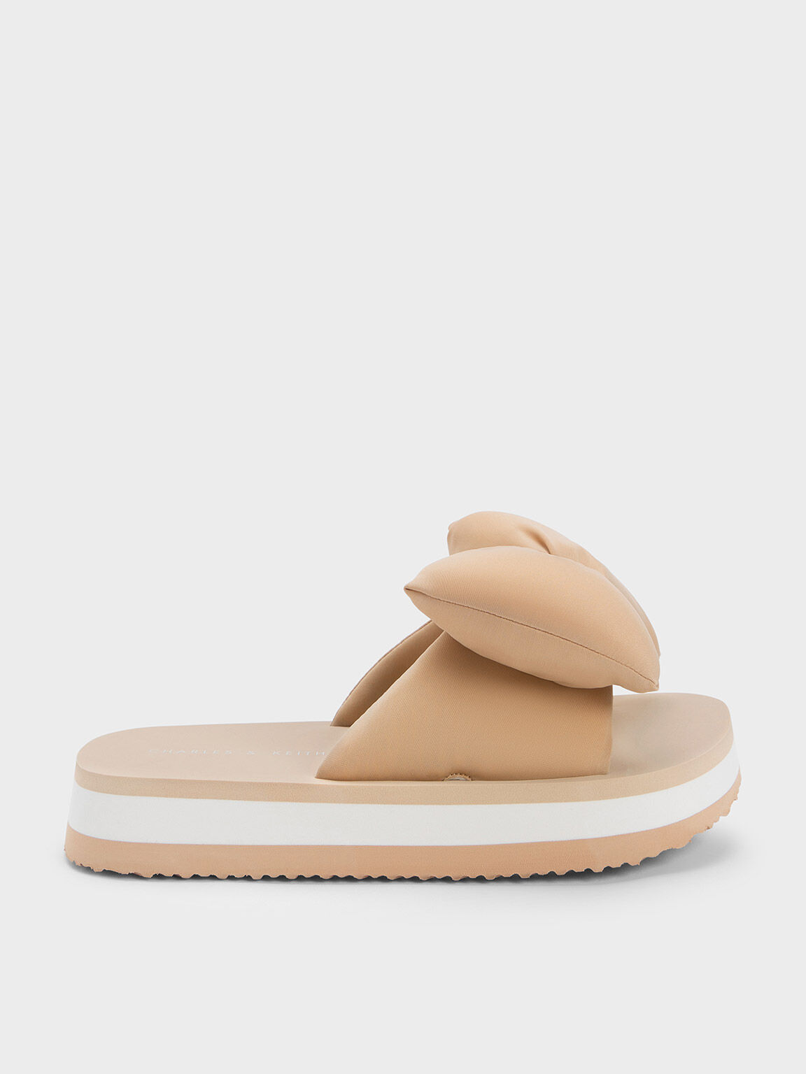 Bow sandal slides top