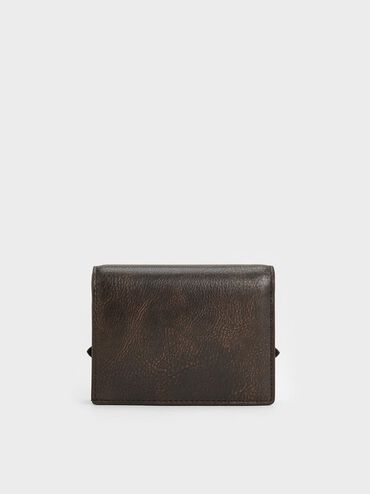 Sloane Chain-Handle Wallet, Dark Brown, hi-res