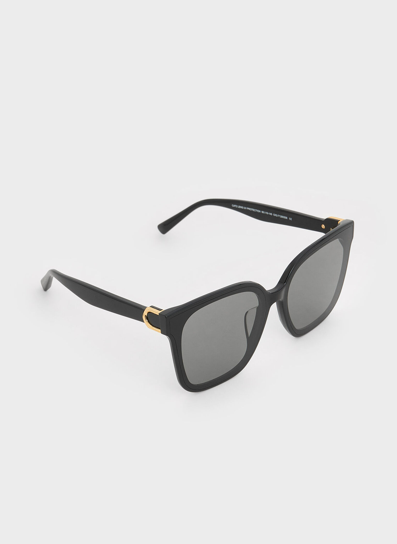 Gabine Oversized Butterfly Sunglasses, Black, hi-res