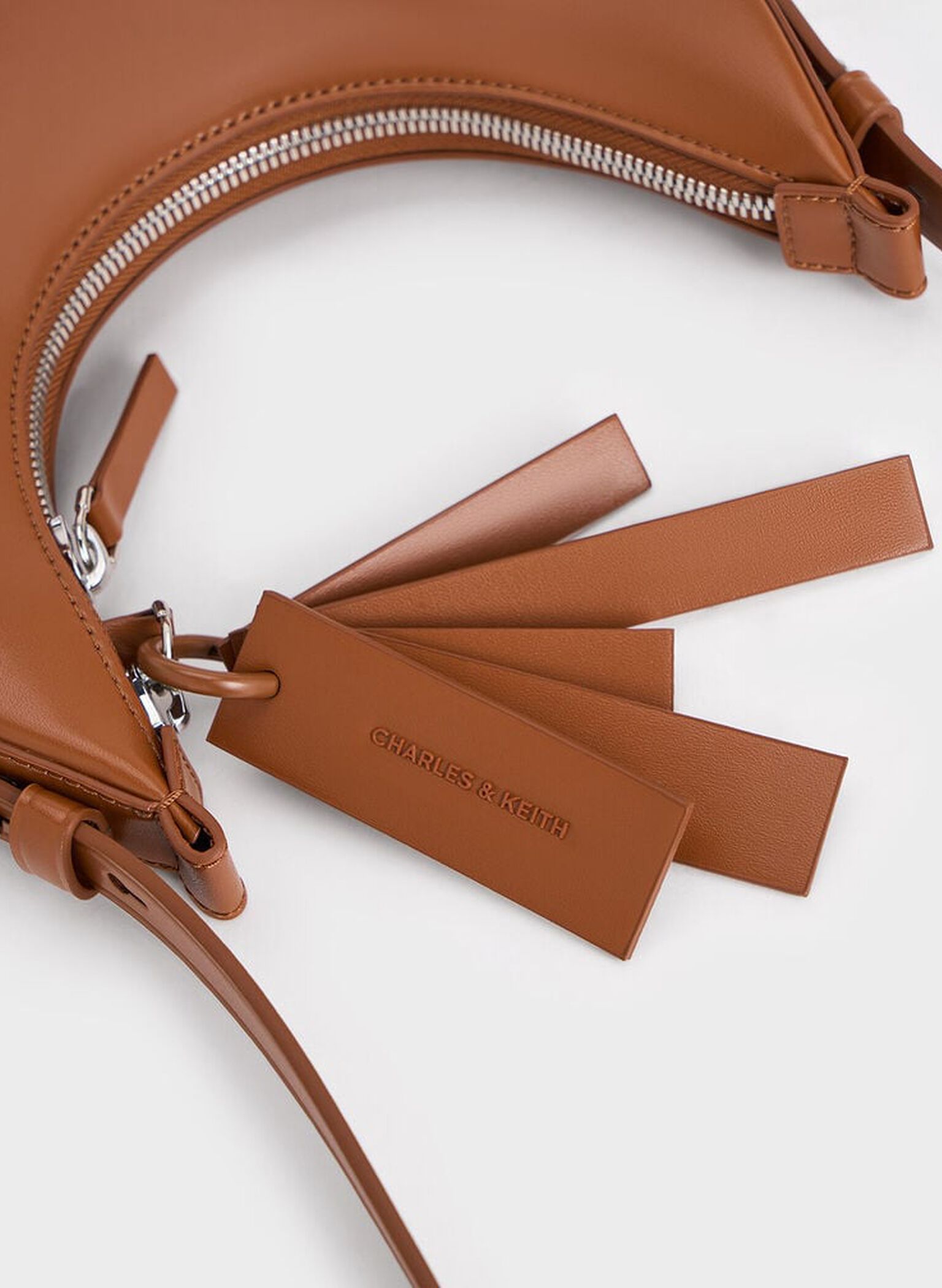 Carey Crescent Hobo Bag, Tan, hi-res