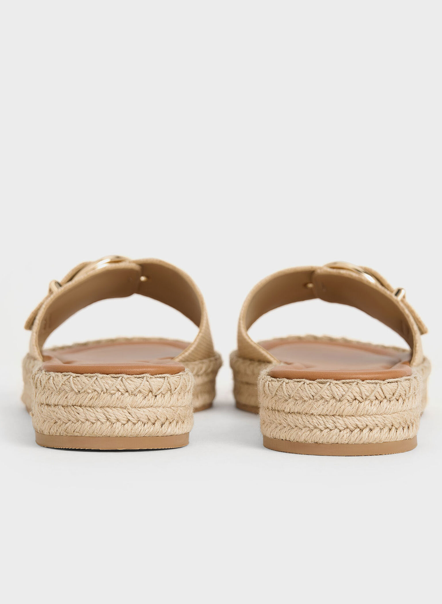 Woven Buckled Espadrille Sandals, Sand, hi-res