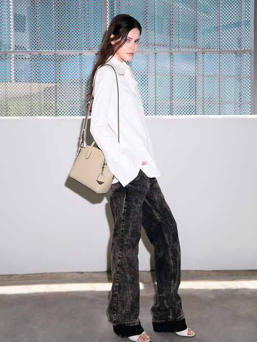 Trapeze Tote Bag, Ivory, hi-res