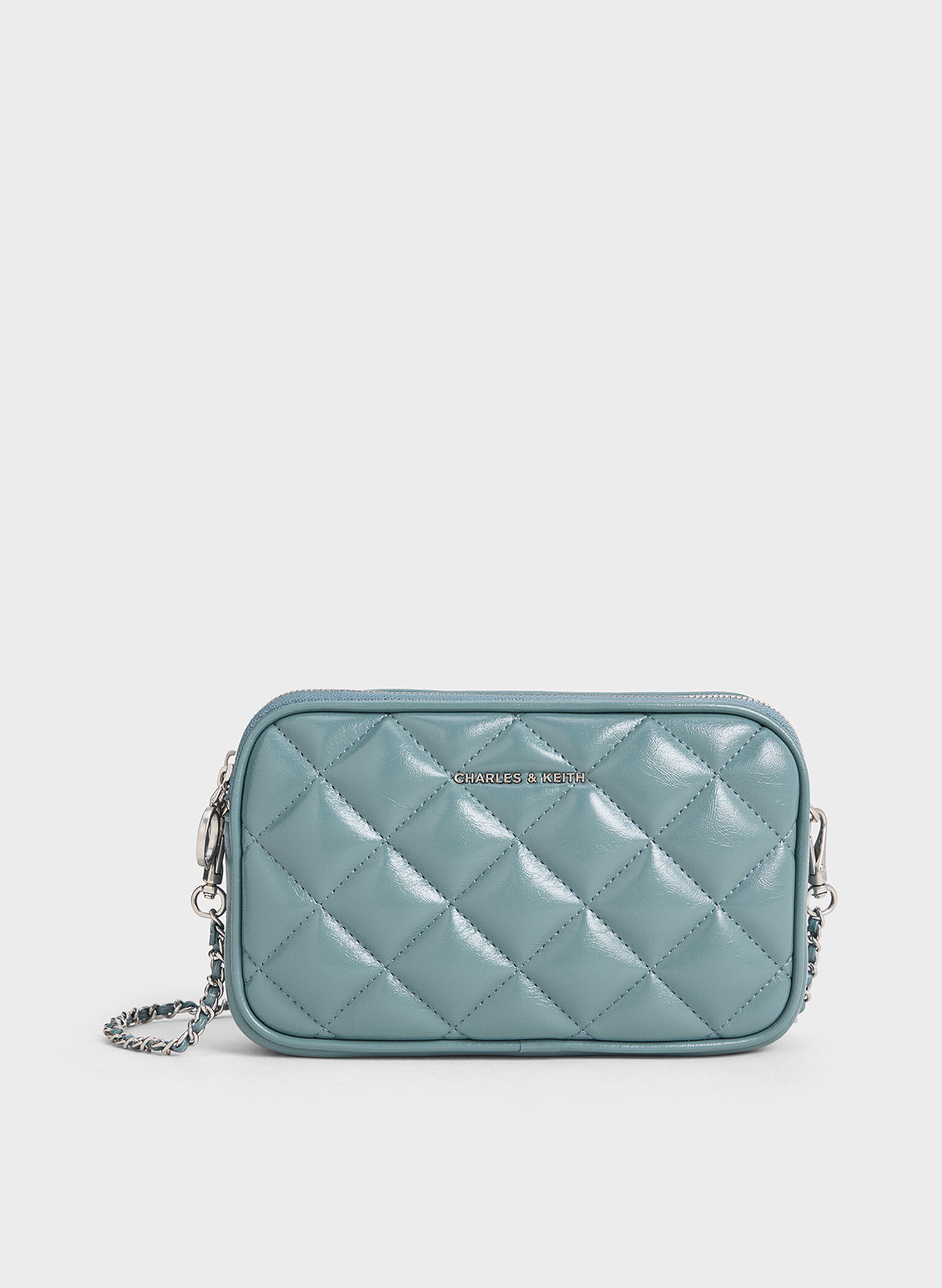 Mini Apfra Quilted Crossbody Bag, Slate Blue, hi-res