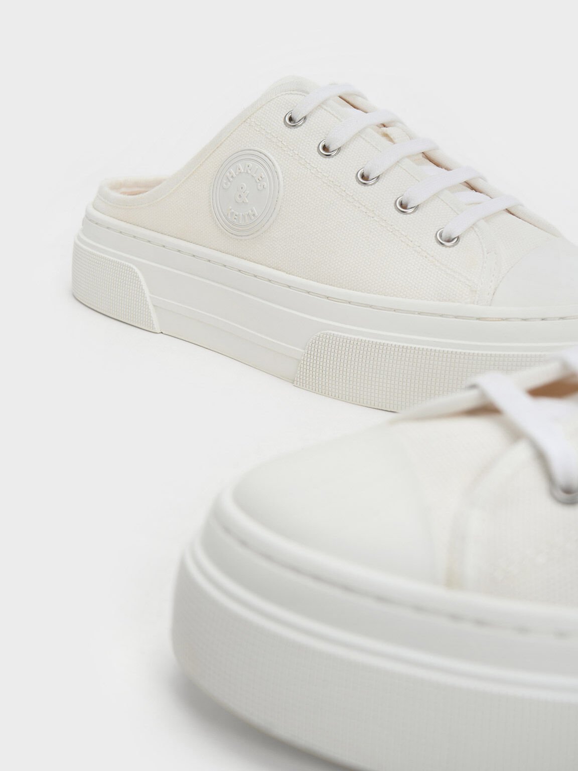 White canvas sales slip on