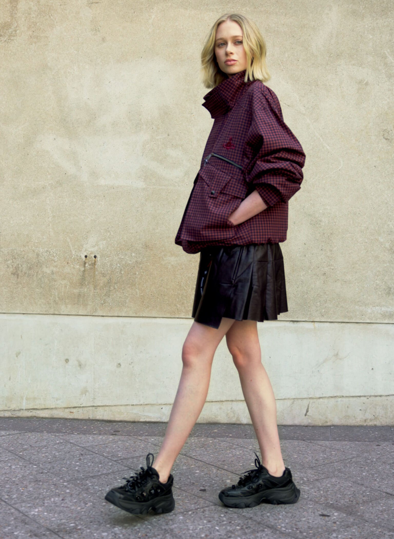 Gaskell Flower-Embellished Chunky Sneakers, Black, hi-res