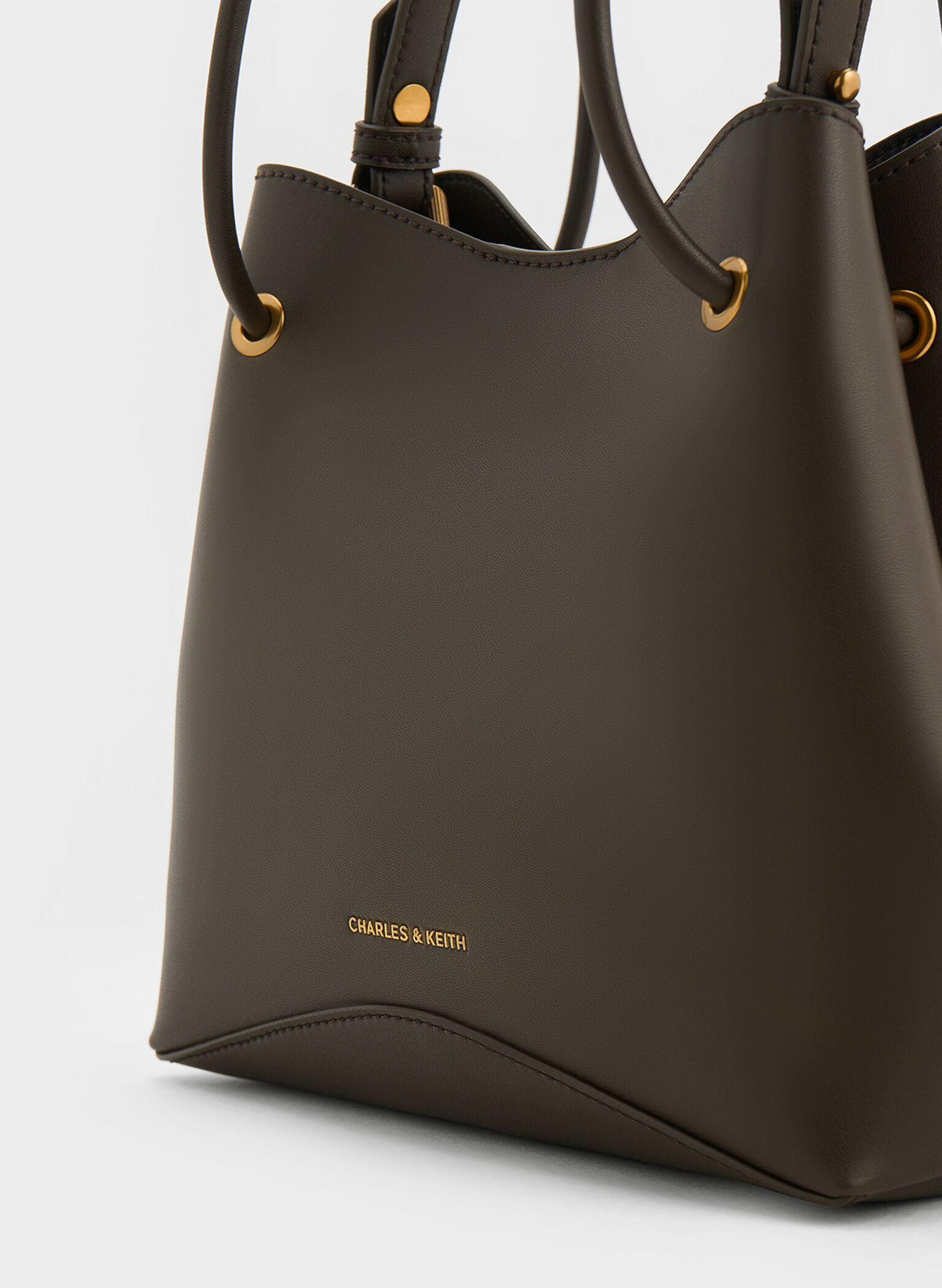Sybill Geometric Bucket Bag, Dark Moss, hi-res
