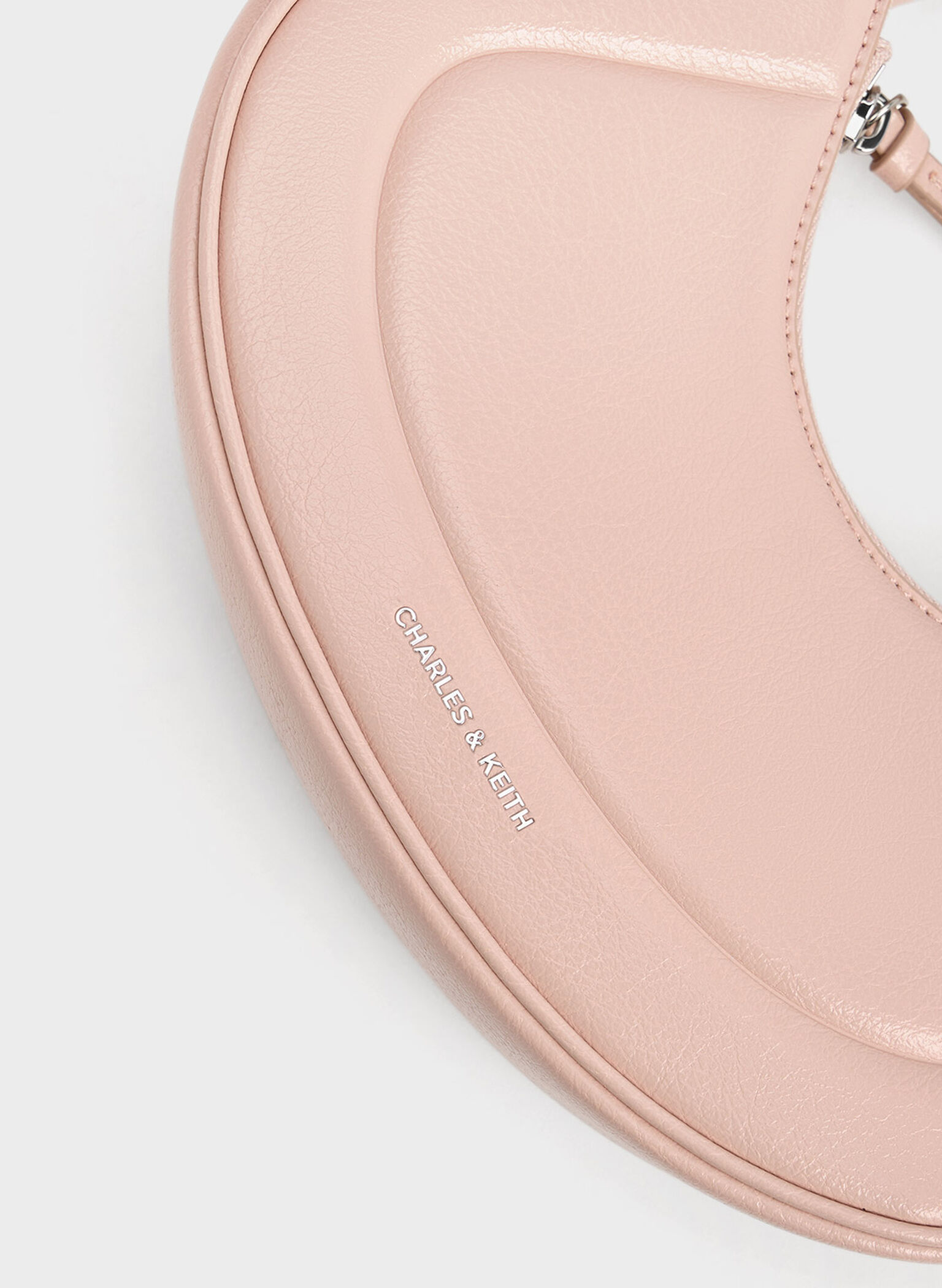 Petra Curved Shoulder Bag, Pink, hi-res