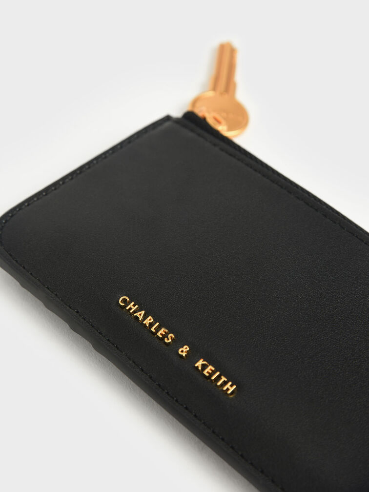 Lane Key Zip-Around Wallet, Black, hi-res