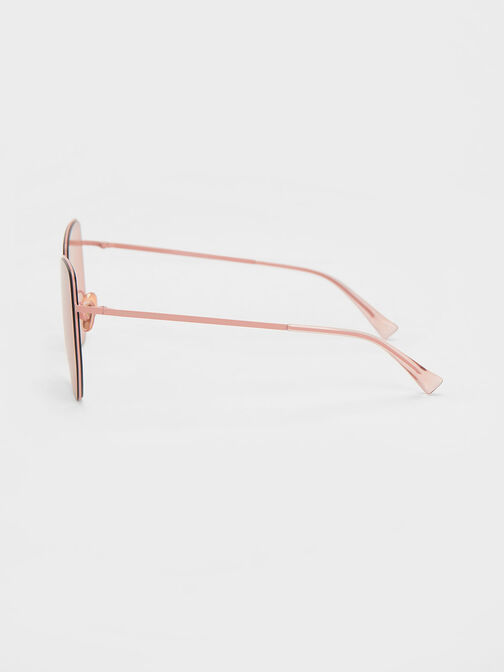 Recycled Acetate Butterfly Sunglasses, Pink, hi-res