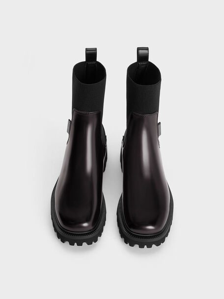 Remy Ridged-Sole Chelsea Boots, Burgundy, hi-res