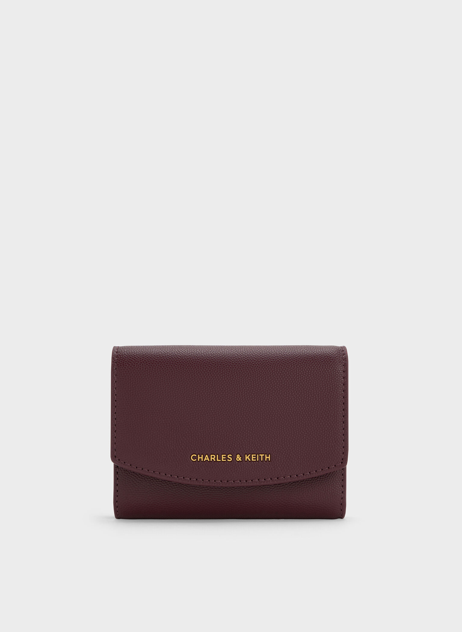 Briony Curved Flap Wallet, Wineberry Red, hi-res