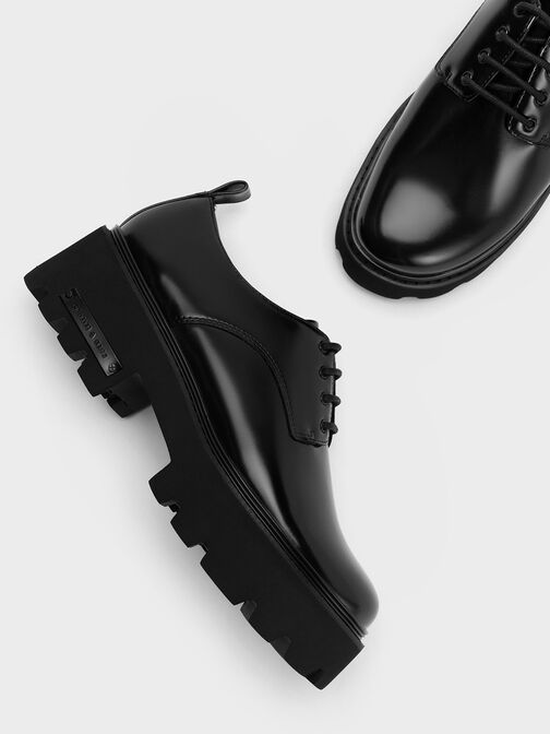 Imogen Chunky Oxfords, Black Box, hi-res