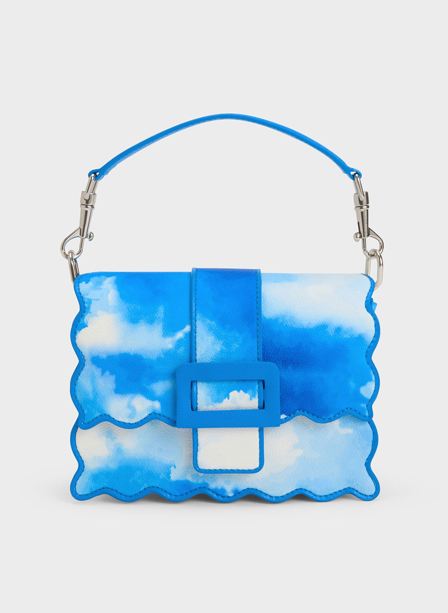 Waverly Cloud-Print Scallop-Trim Bag, Multi, hi-res