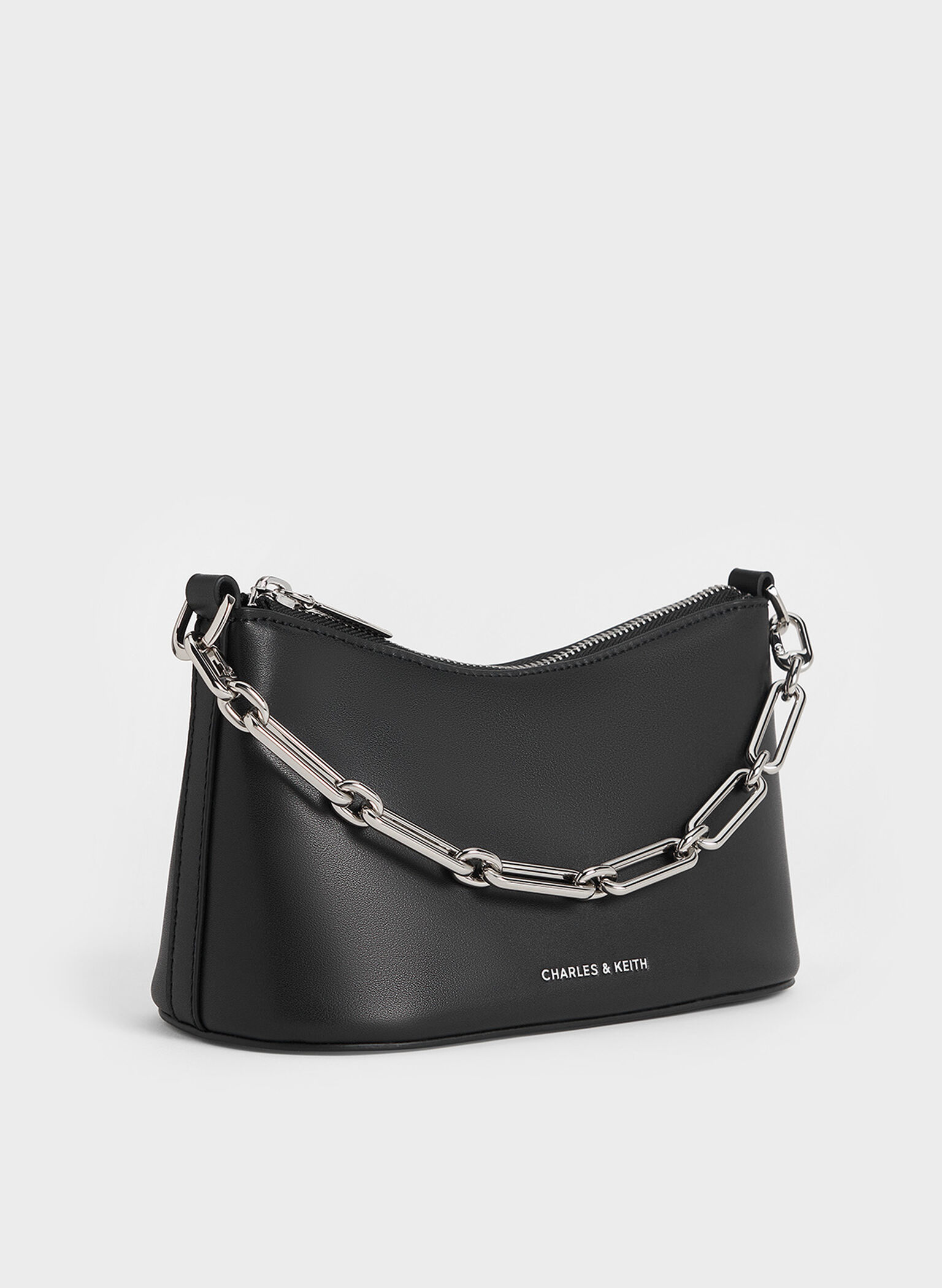 Robyn Elongated Chain-Handle Bag, Noir, hi-res