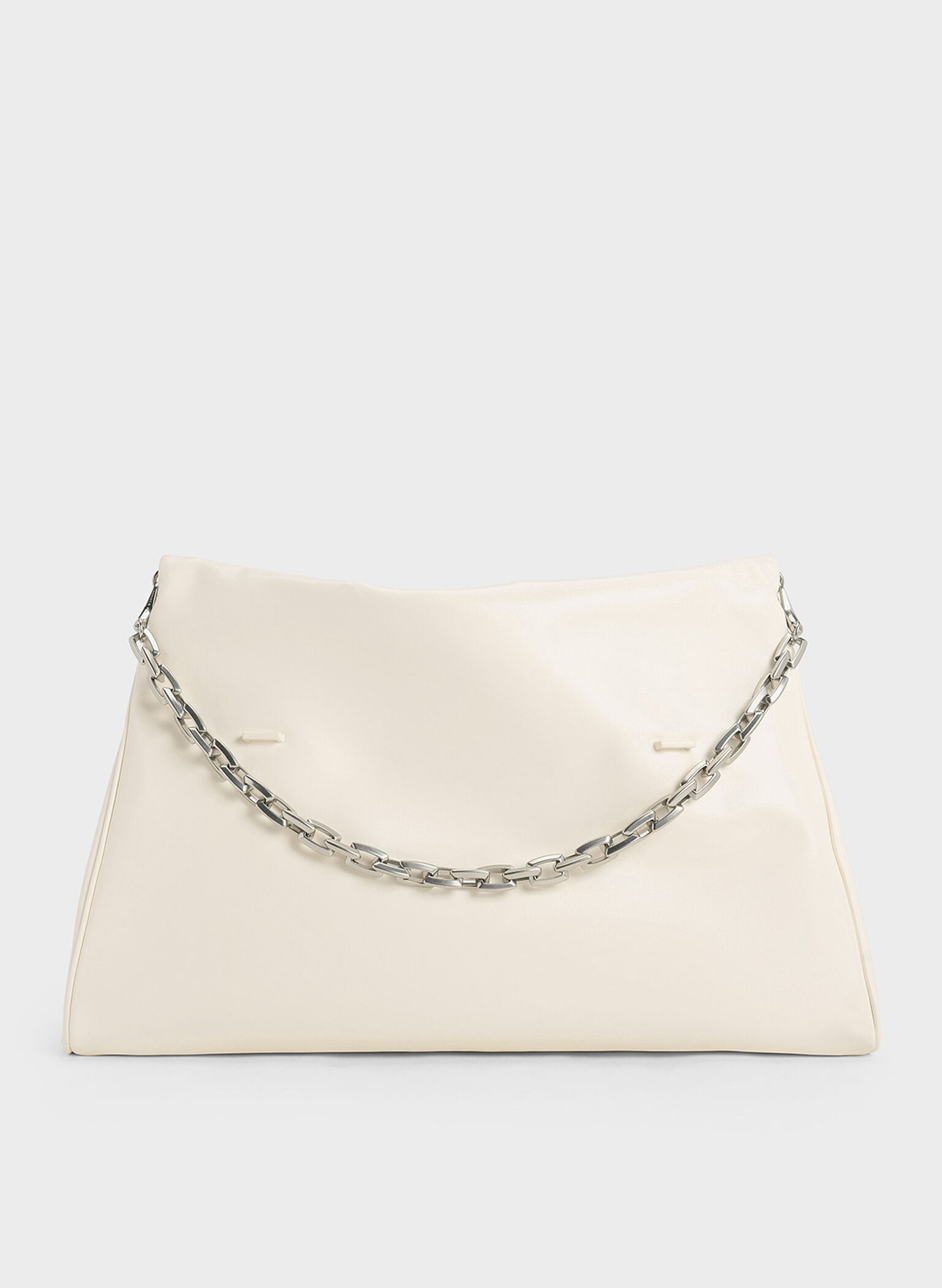 Andromeda Chunky-Chain Trapeze XL Tote Bag, Cream, hi-res