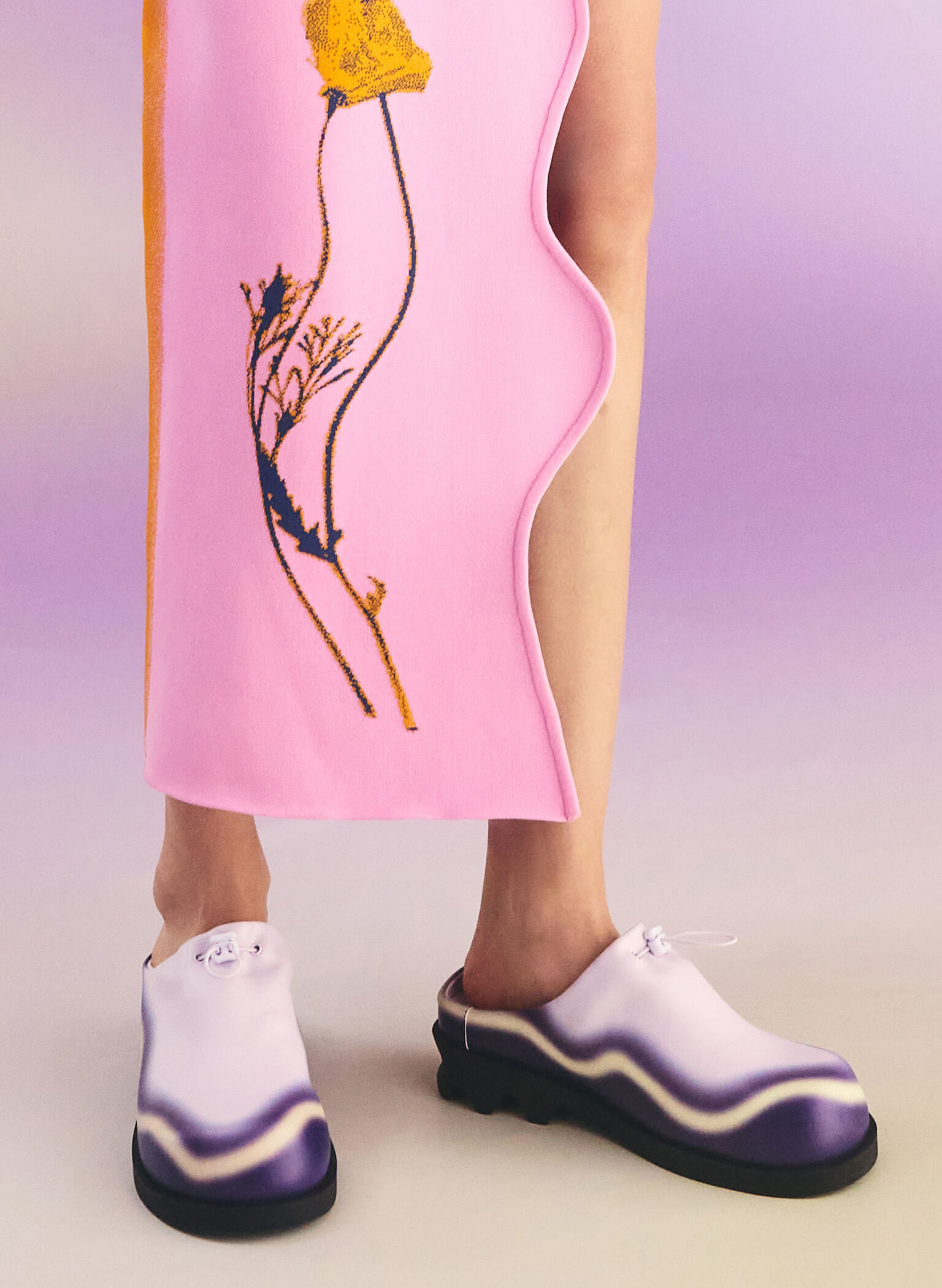 Gradient Wave Slip-On Mules, Lilac, hi-res