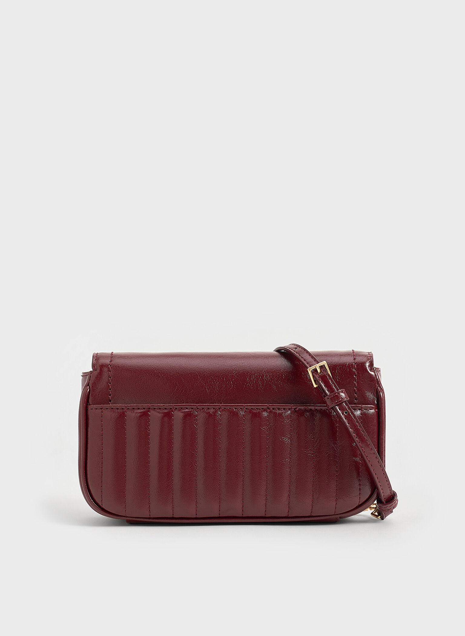 Mini Donna Crinkle-Effect Bag, Burgundy, hi-res