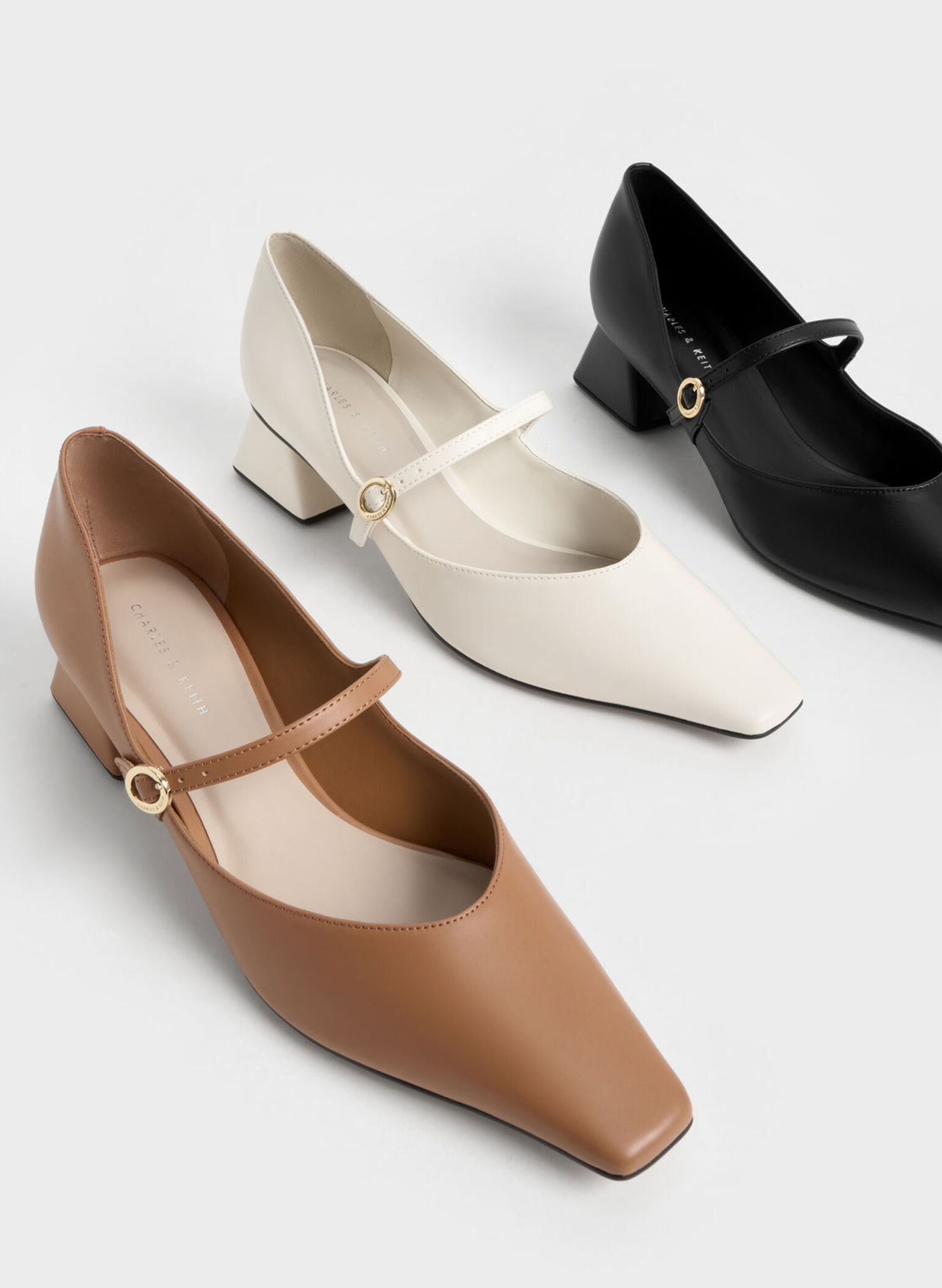Roxane Square-Toe Mary Janes, Chalk, hi-res