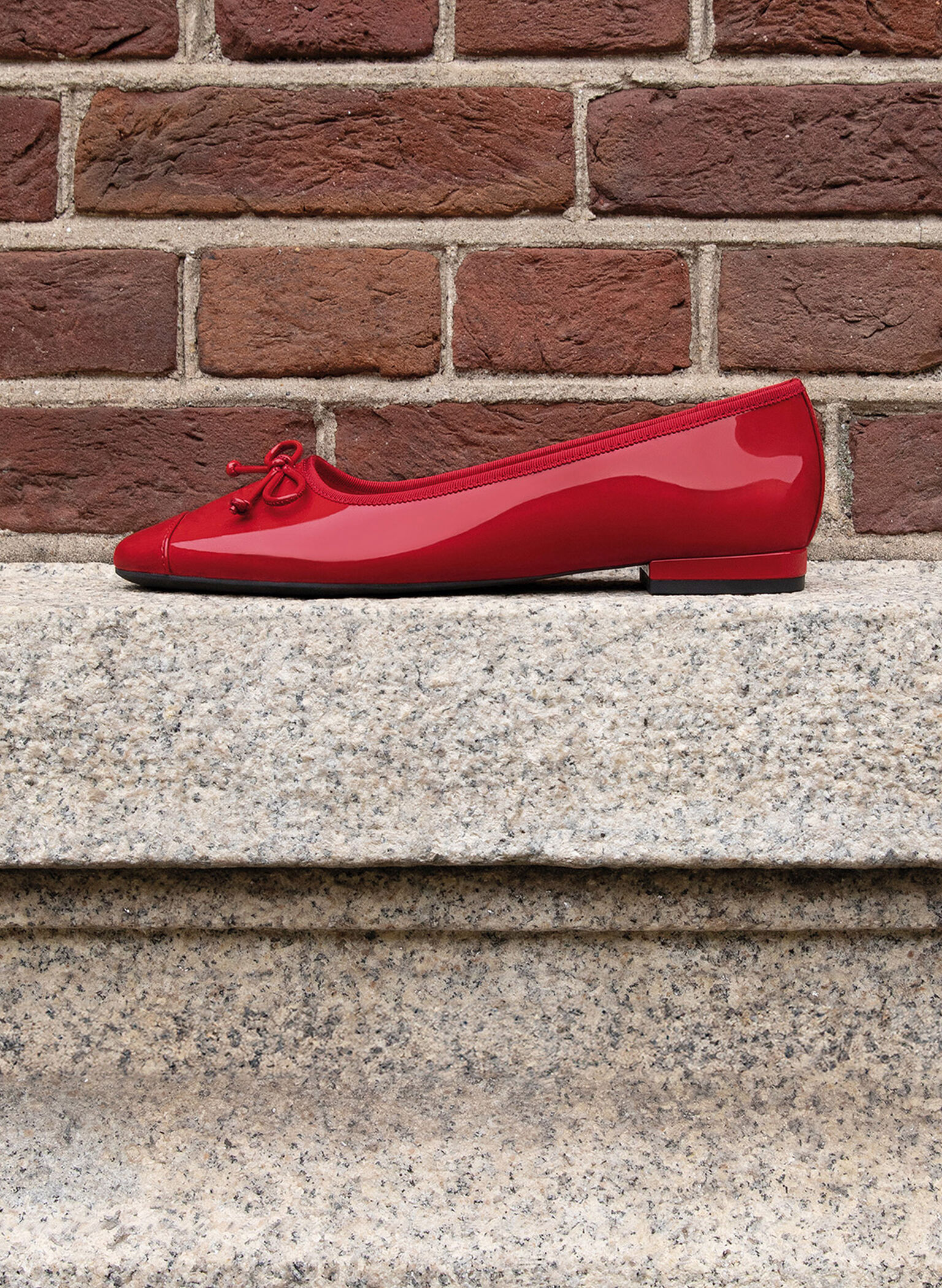 Glennis Bow Ballet Flats, Red, hi-res