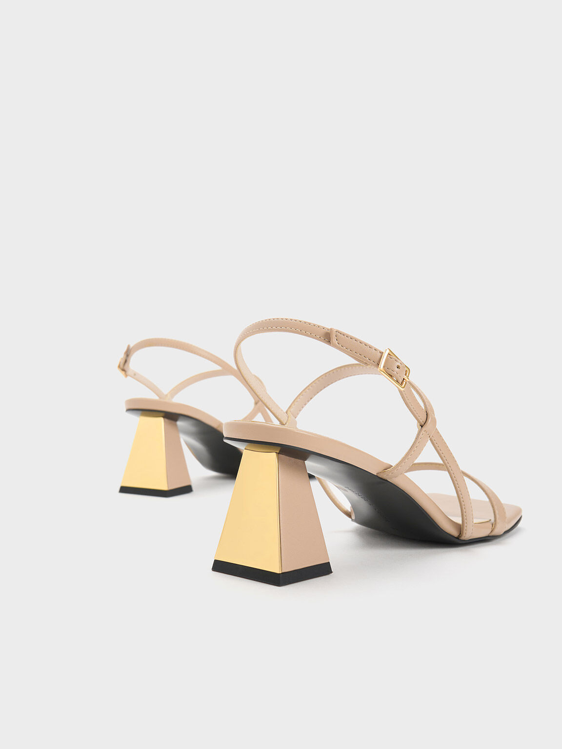 Beige strappy shoes shop