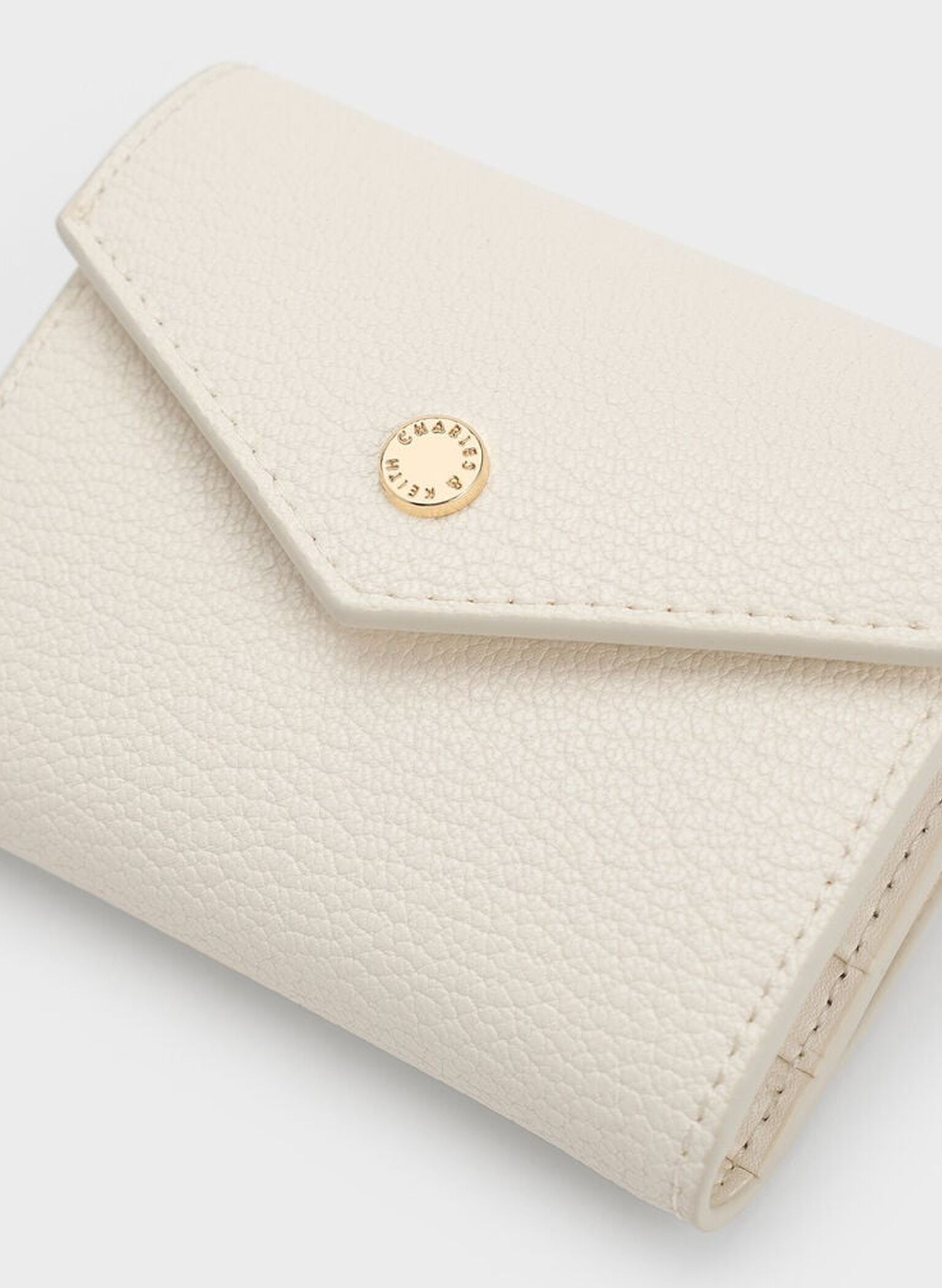 Marlowe Short Envelope Wallet, Cream, hi-res