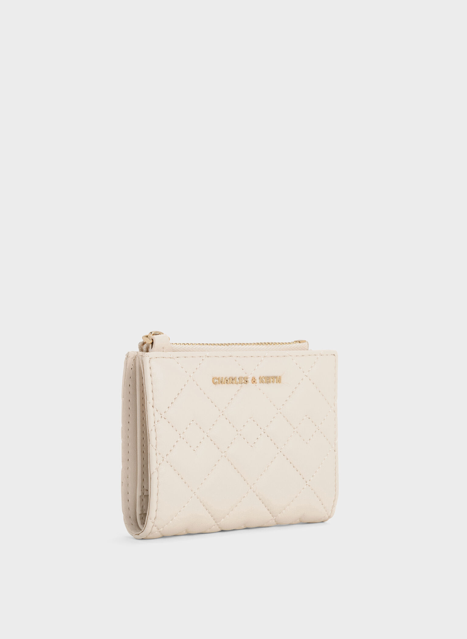 Duo Quilted Small Wallet, Cream, hi-res