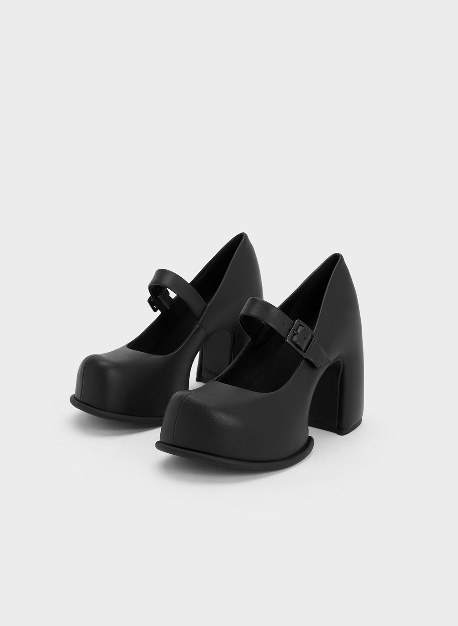Pixie Platform Mary Janes, Black, hi-res
