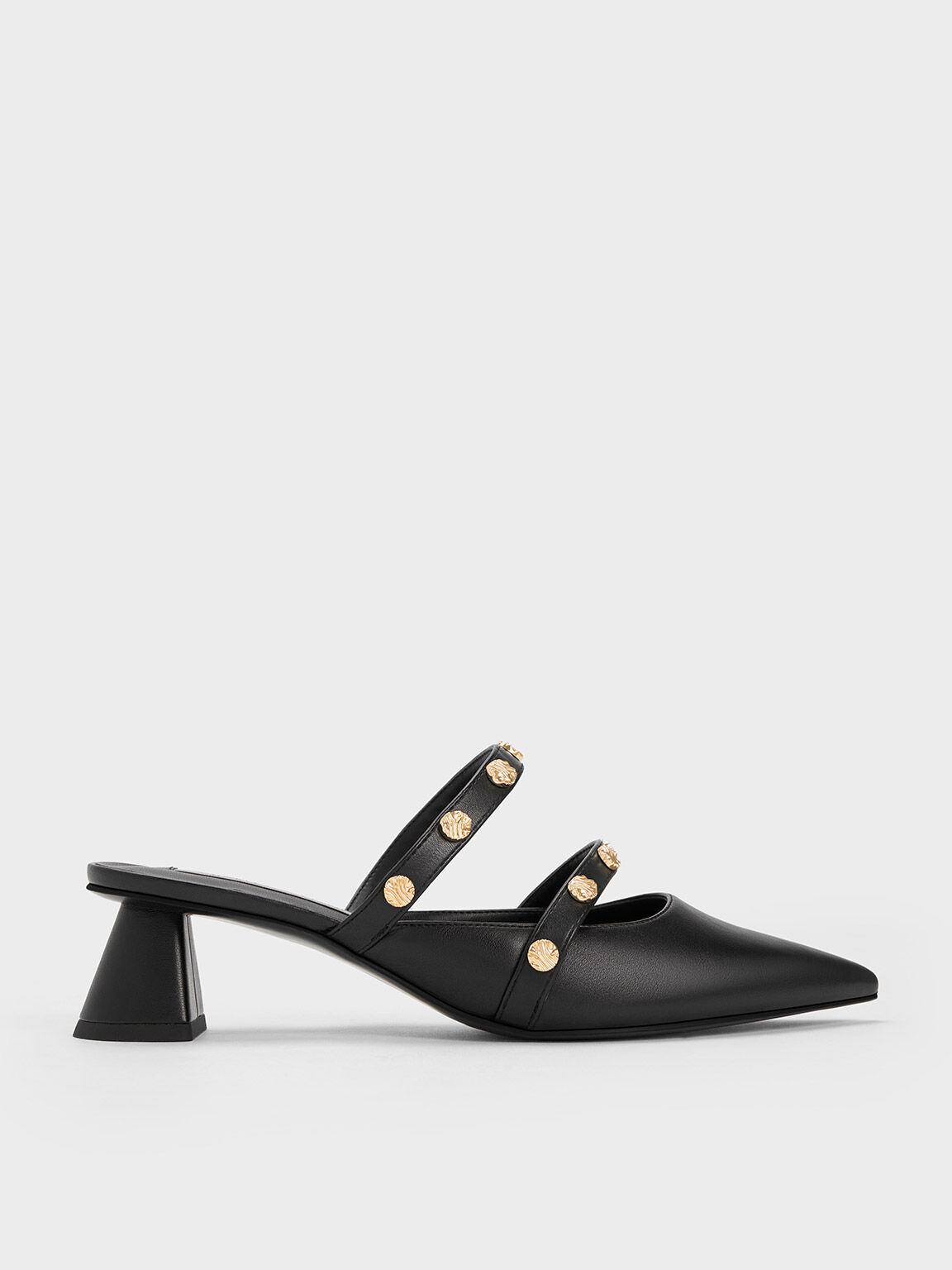 Studded mules heels sales