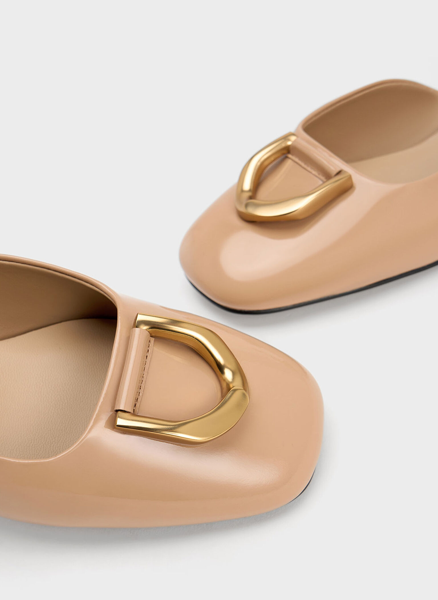 Gabine Patent Leather D'Orsay Pumps, Nude, hi-res