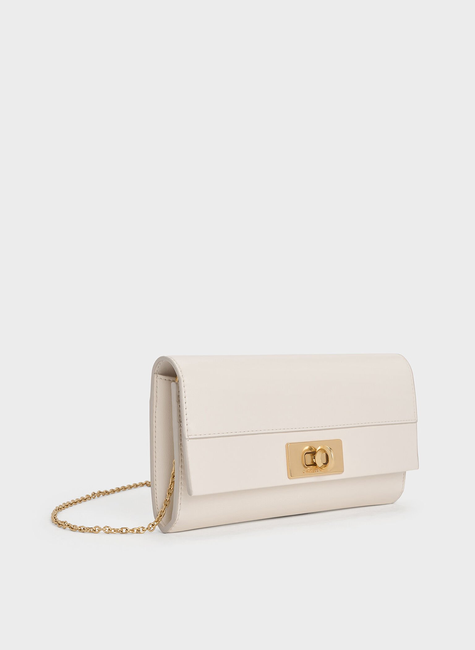 Lennie Chain-Handle Wallet, Cream, hi-res