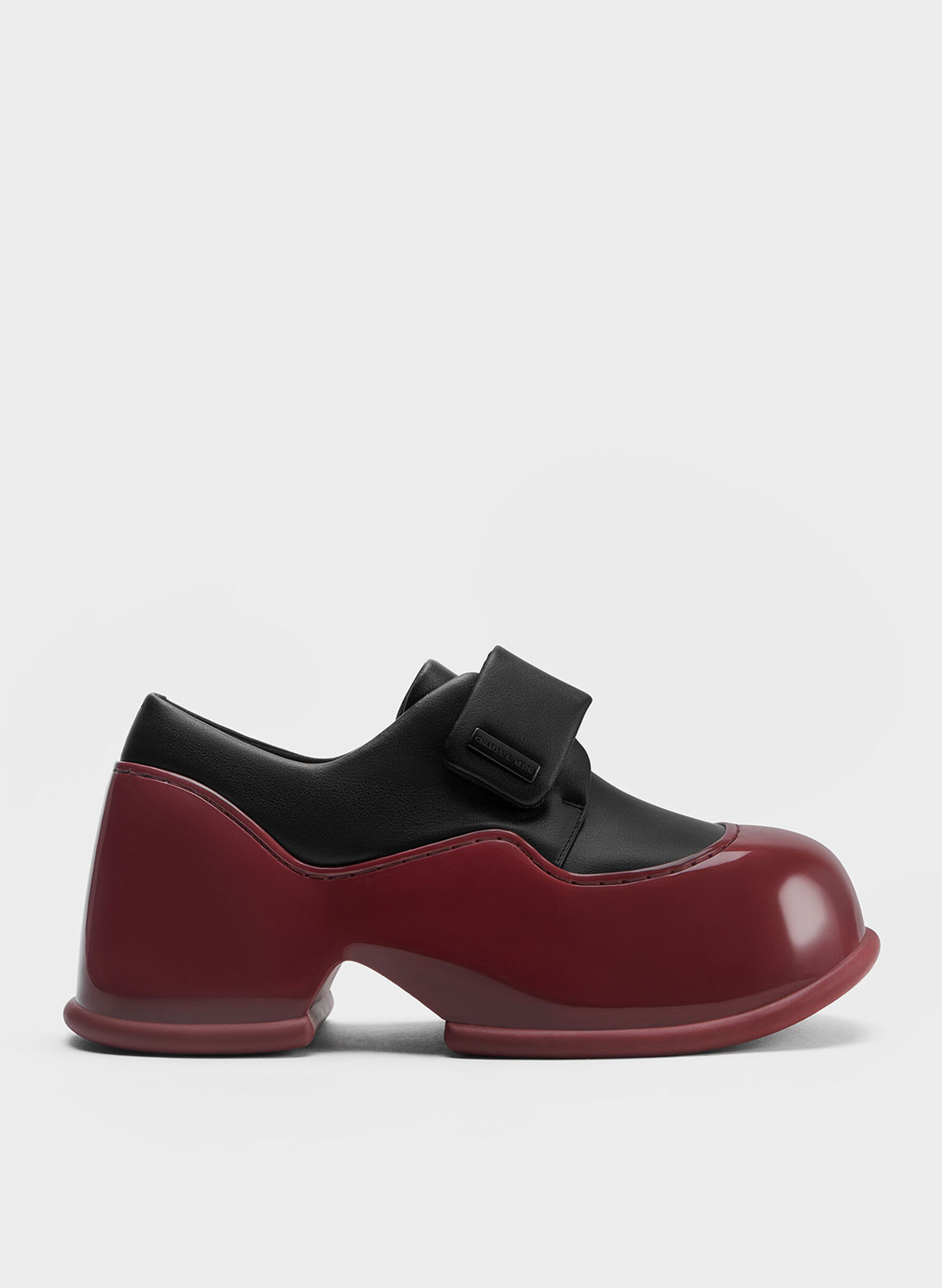 Pixie Patent Two-Tone Platform Loafers, Red, hi-res