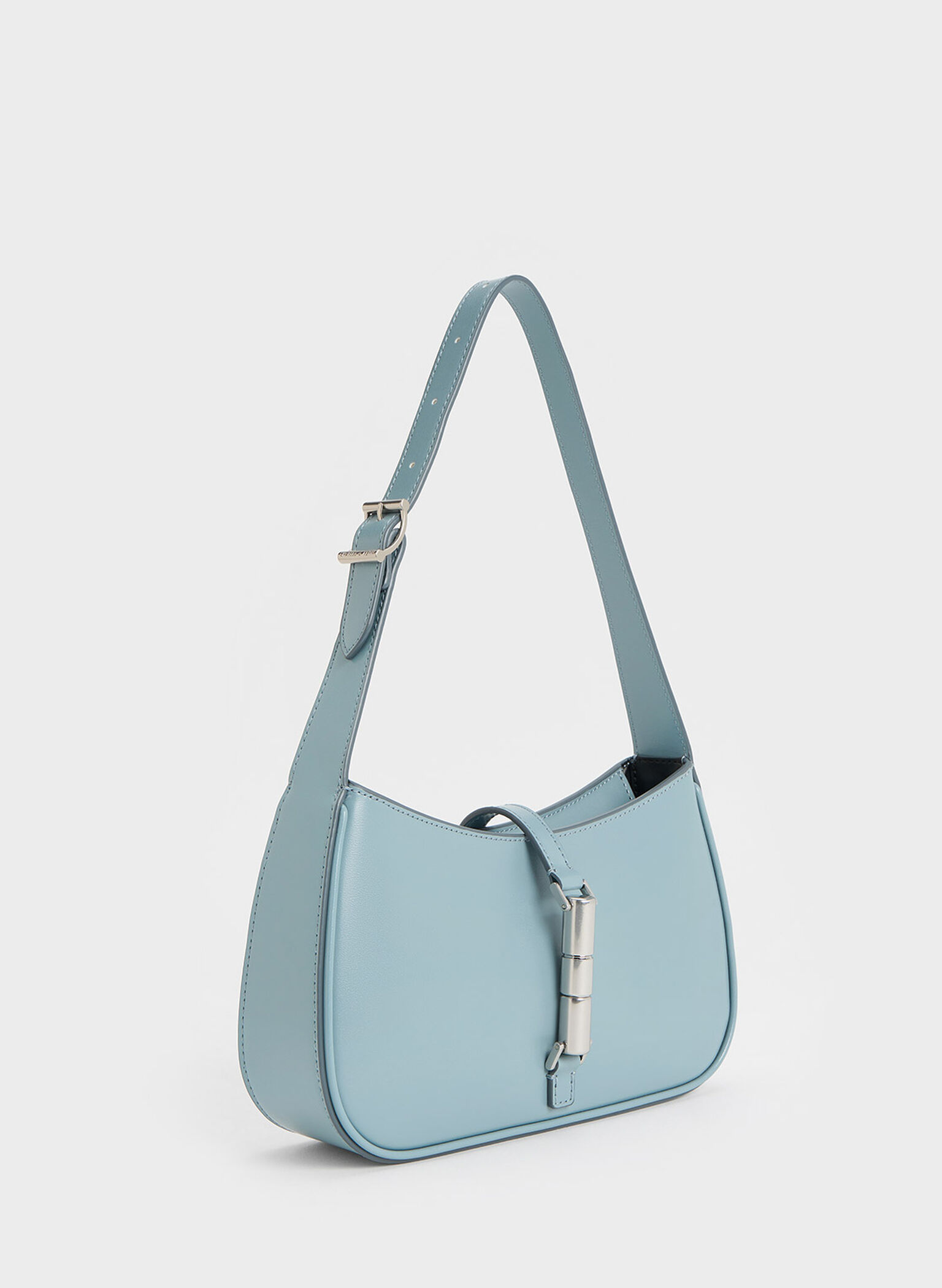 Cesia Metallic Accent Shoulder Bag, Slate Blue, hi-res