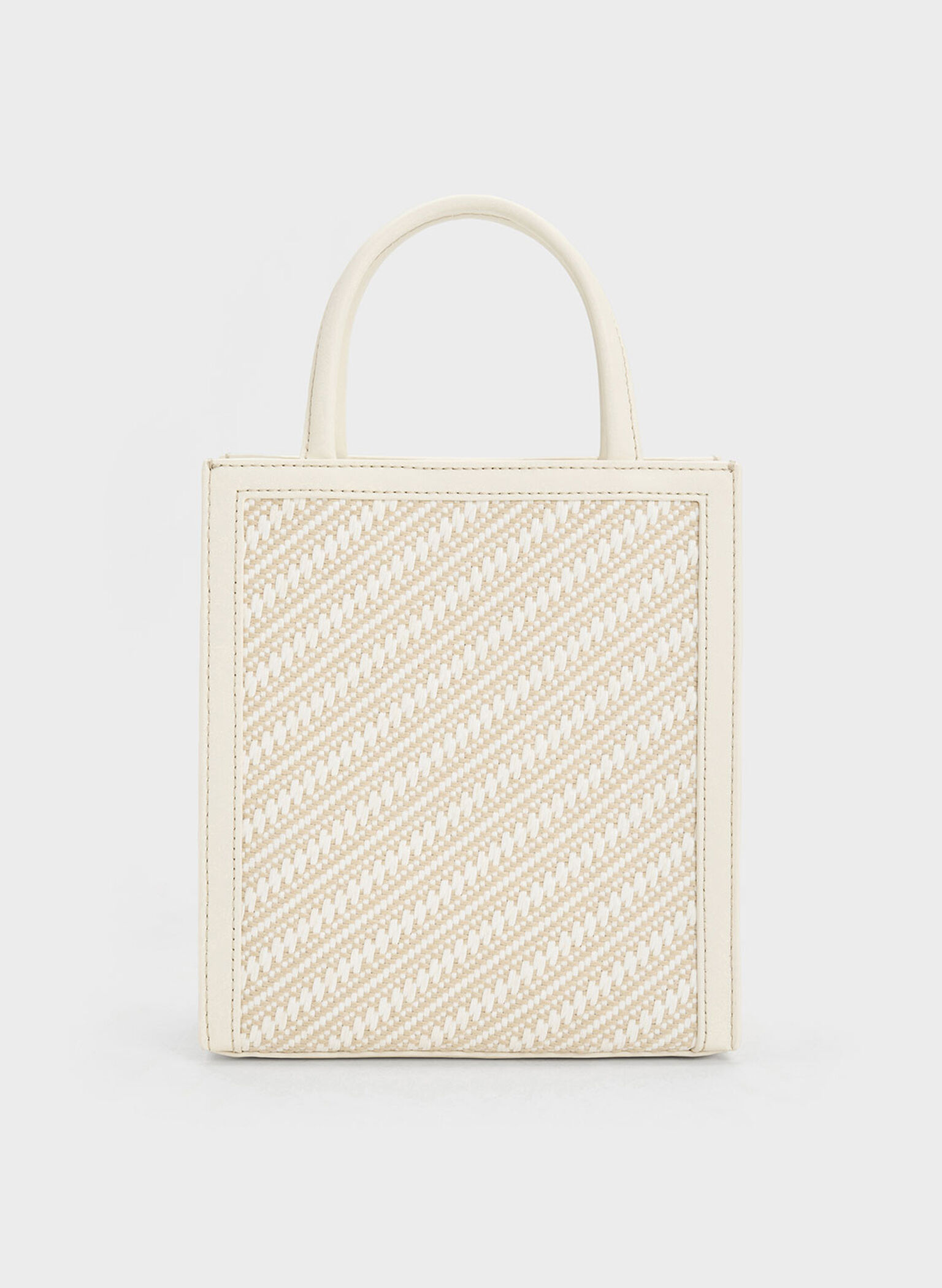 Woven Double Handle Tote Bag, Multi, hi-res