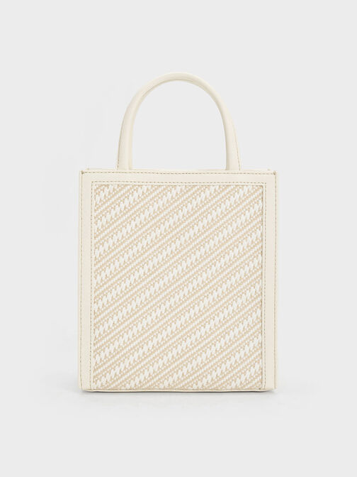 Woven Double Handle Tote Bag, Multi, hi-res