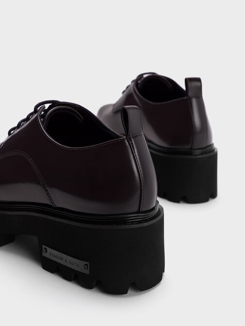 Imogen Chunky Oxfords, Burgundy, hi-res
