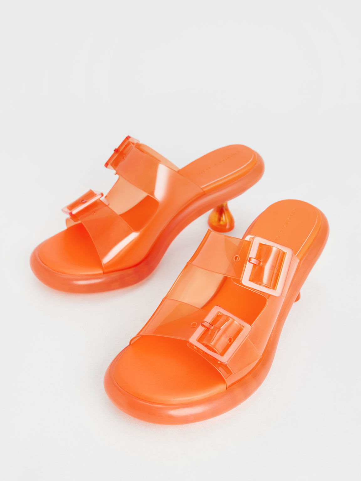 Neon cheap orange mules