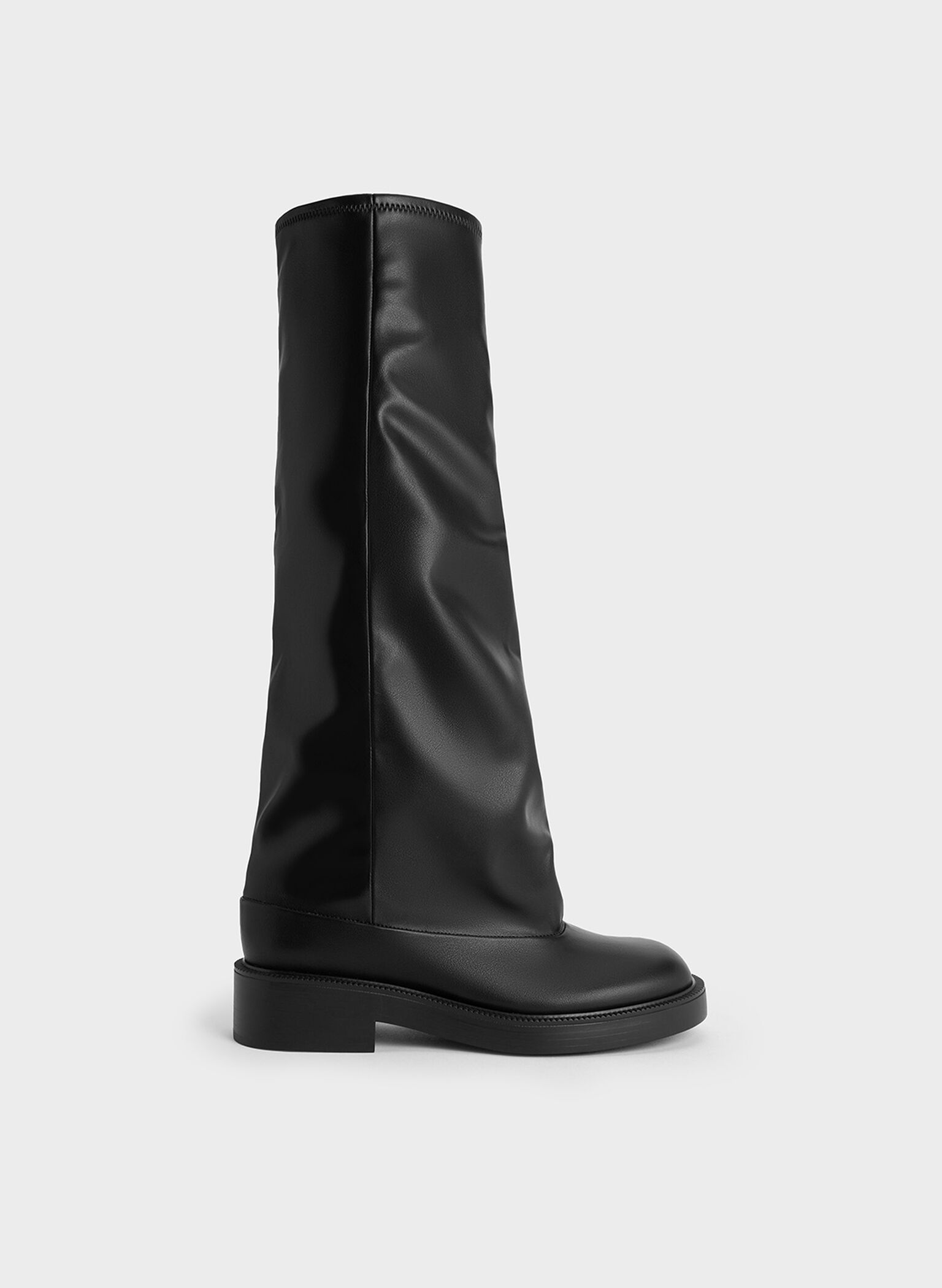 Jett Knee-High Boots, Black, hi-res