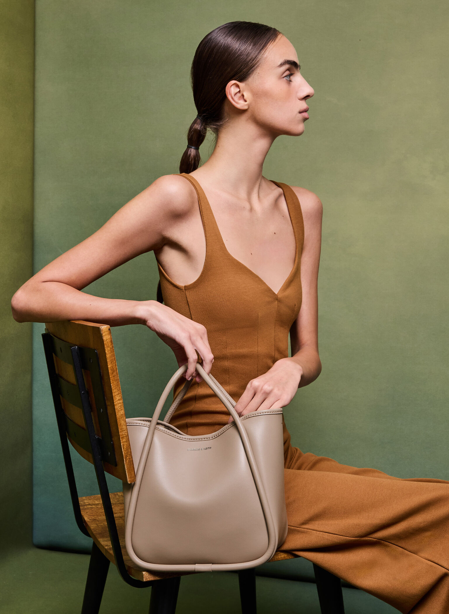 Mini Lyla Tubular Tote Bag, Taupe, hi-res