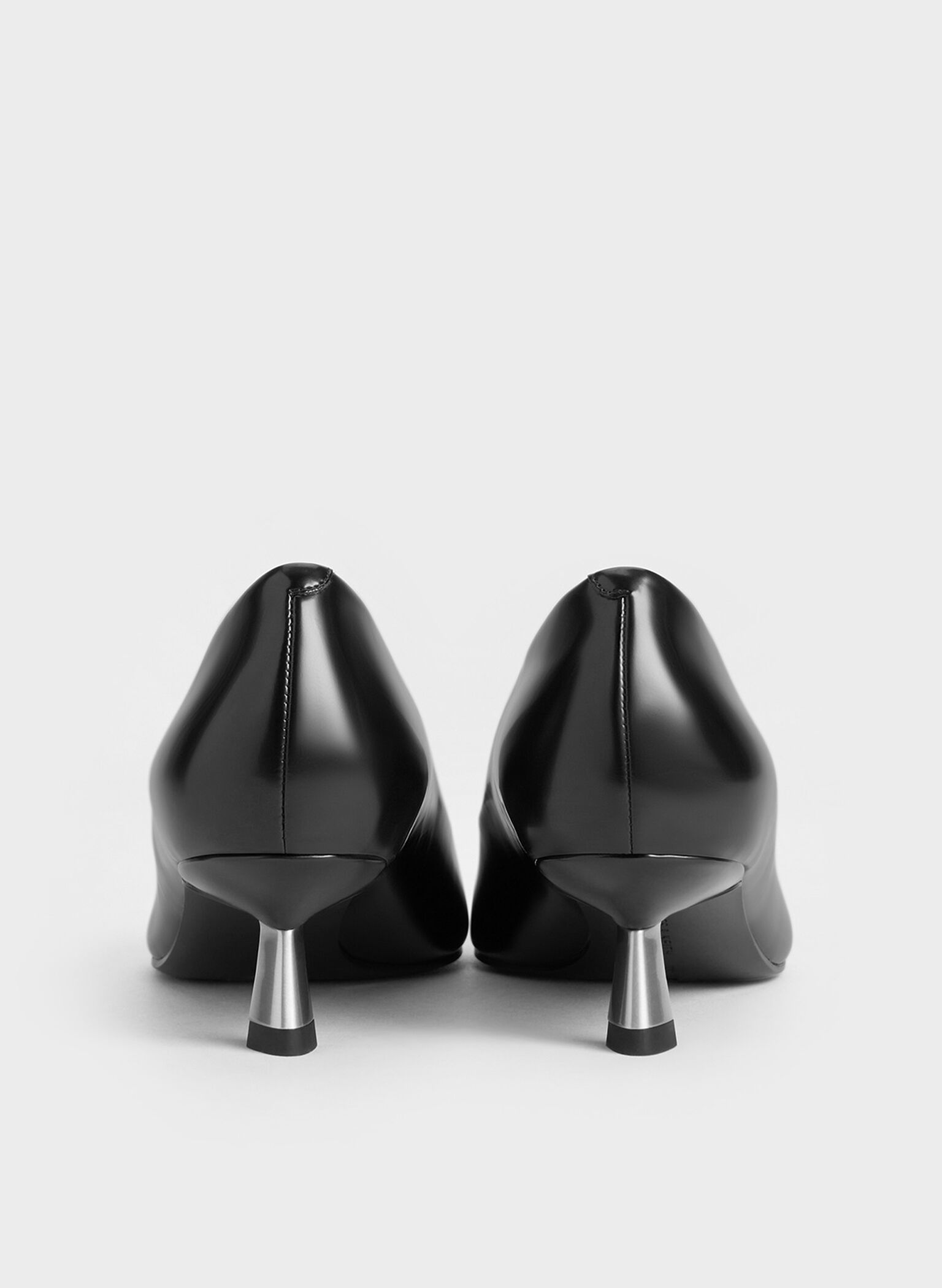 Pointed-Toe Kitten-Heel Pumps, Black Box, hi-res