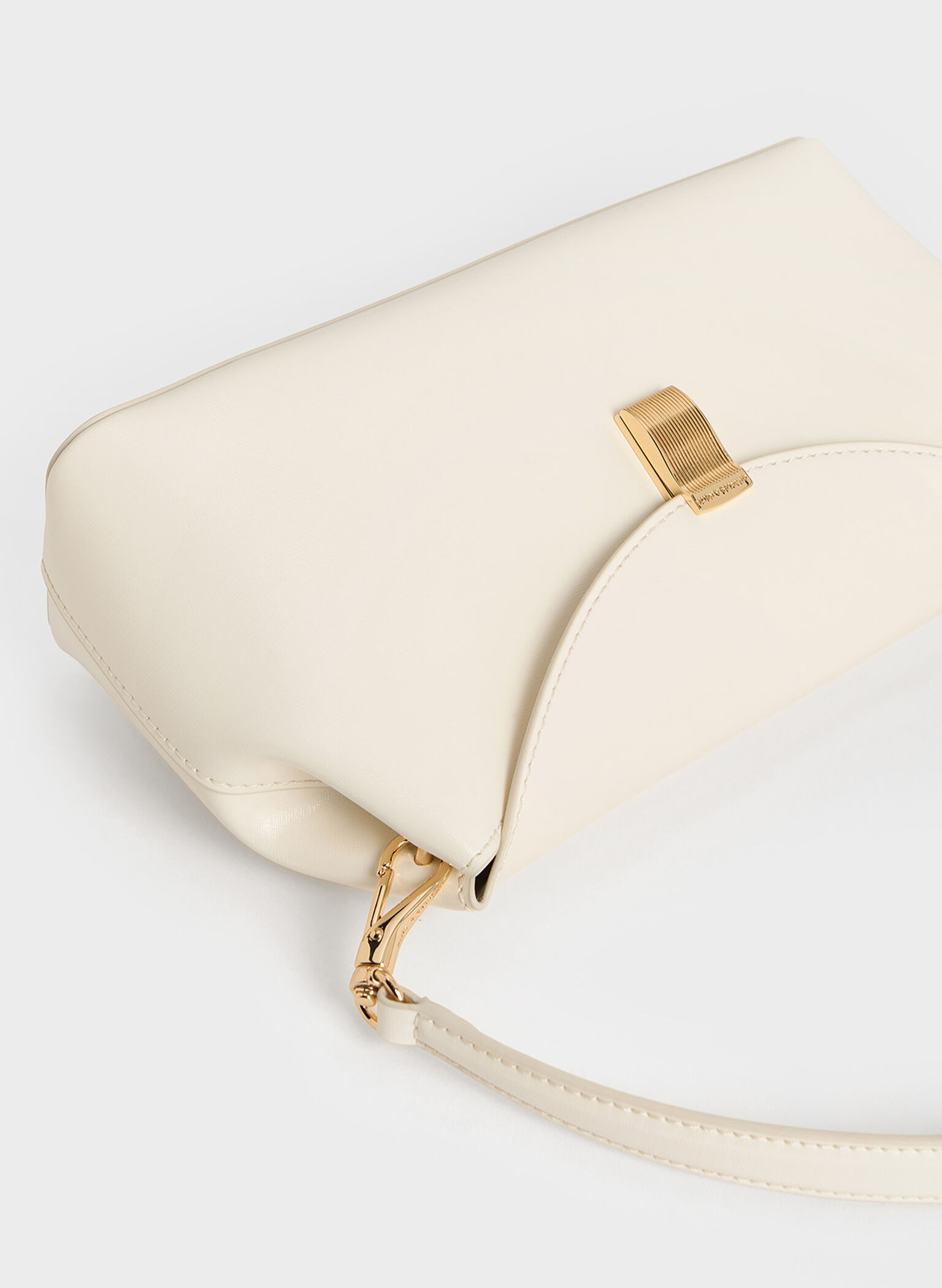 Wisteria Metallic-Accent Shoulder Bag, Cream, hi-res