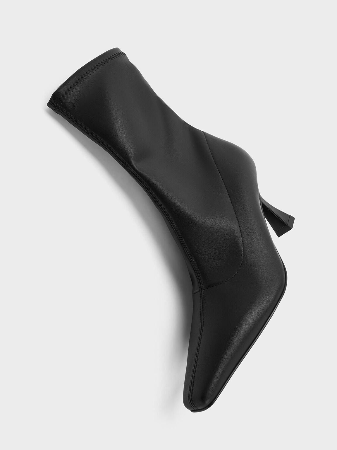 Black ankle boots rubber heel best sale