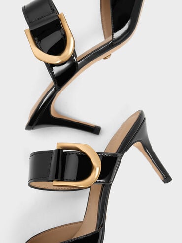 Gabine Patent Leather Mule Pumps, Black Patent, hi-res