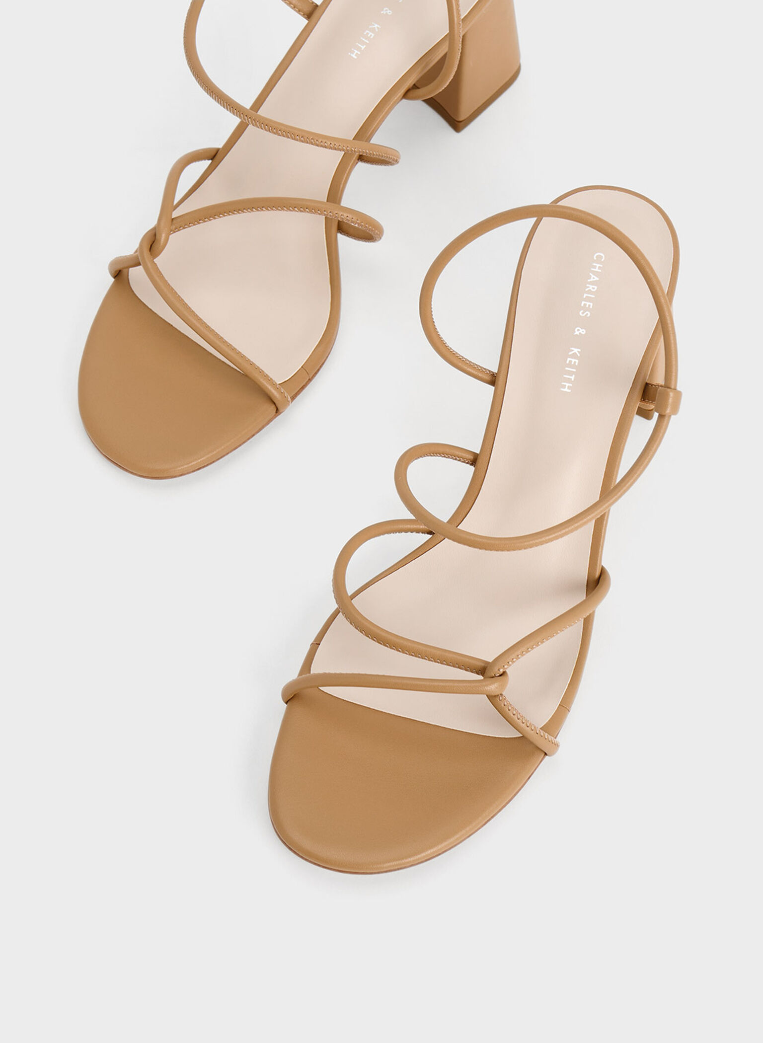 Meadow Strappy Block Heel Sandals, Camel, hi-res