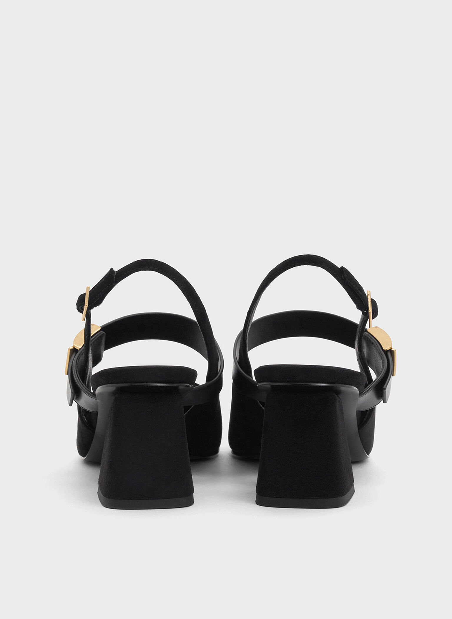 Yvette Faux Suede Mary Jane Slingback Pumps, Black Textured, hi-res