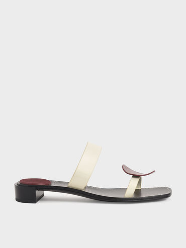Double Strap Mules, Maroon, hi-res