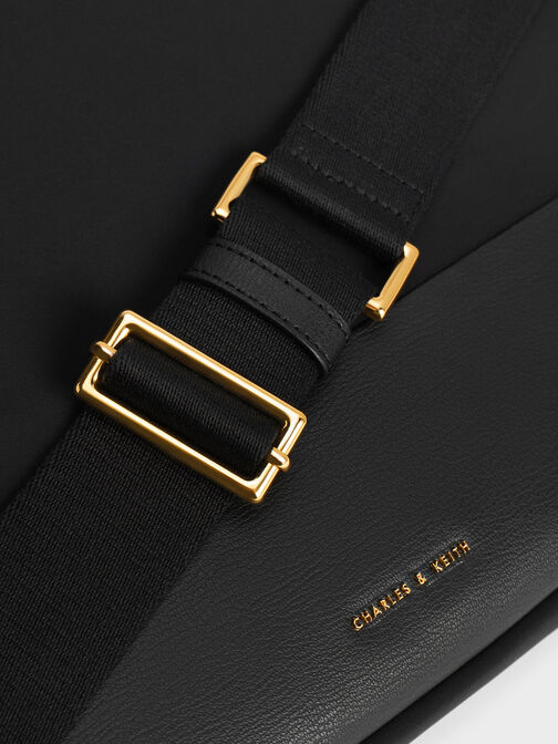 Textured Laptop Bag, Black, hi-res