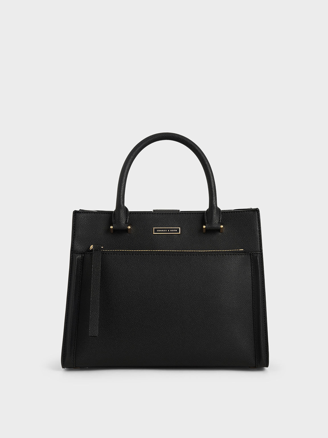 Charles & keith hot sale double zip structured bag